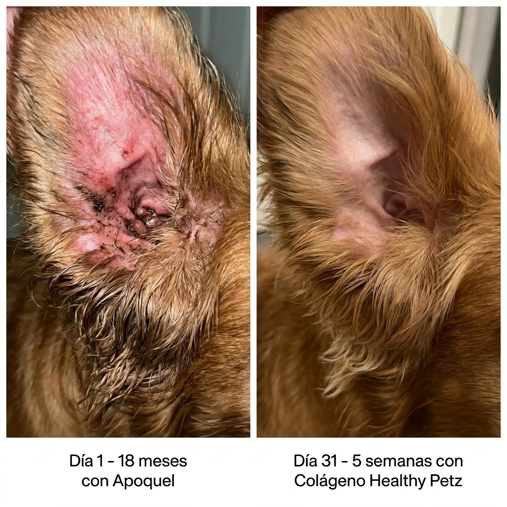 Colágeno líquido Healthy Petz Premium ⏤ Piel sana sin comezón en 30 Días