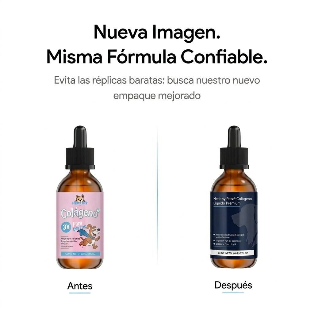 Colágeno líquido Healthy Petz Premium ⏤ Piel sana sin comezón en 30 Días